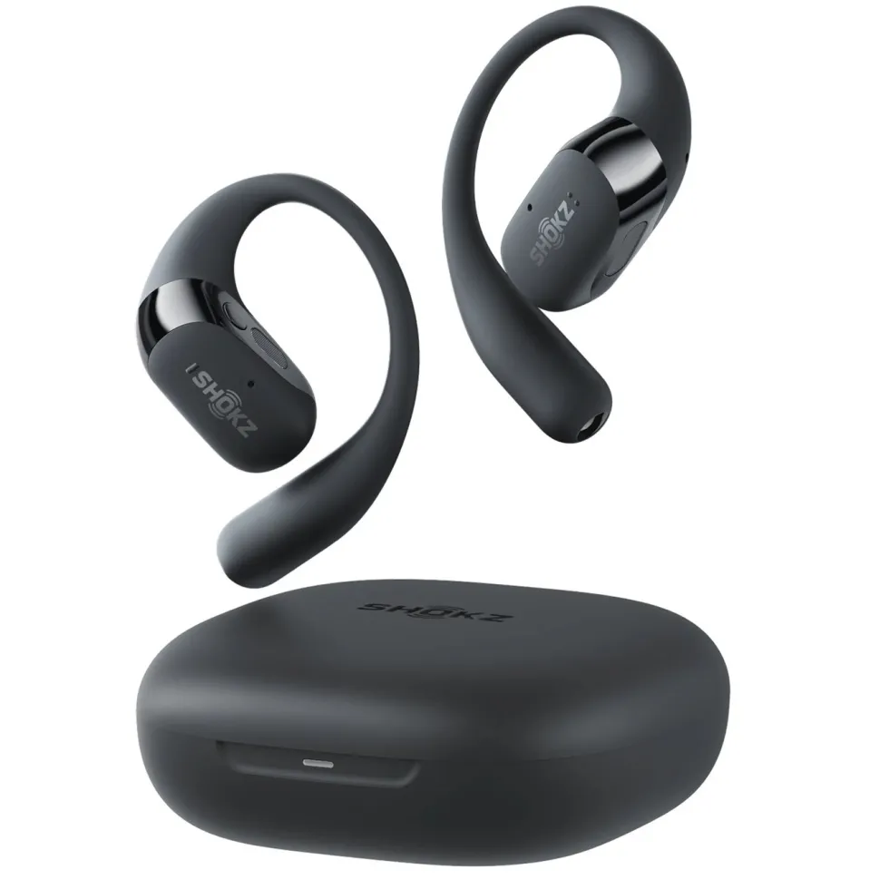 Shokz OpenFit 2+ open-ear-hörlurar Svart