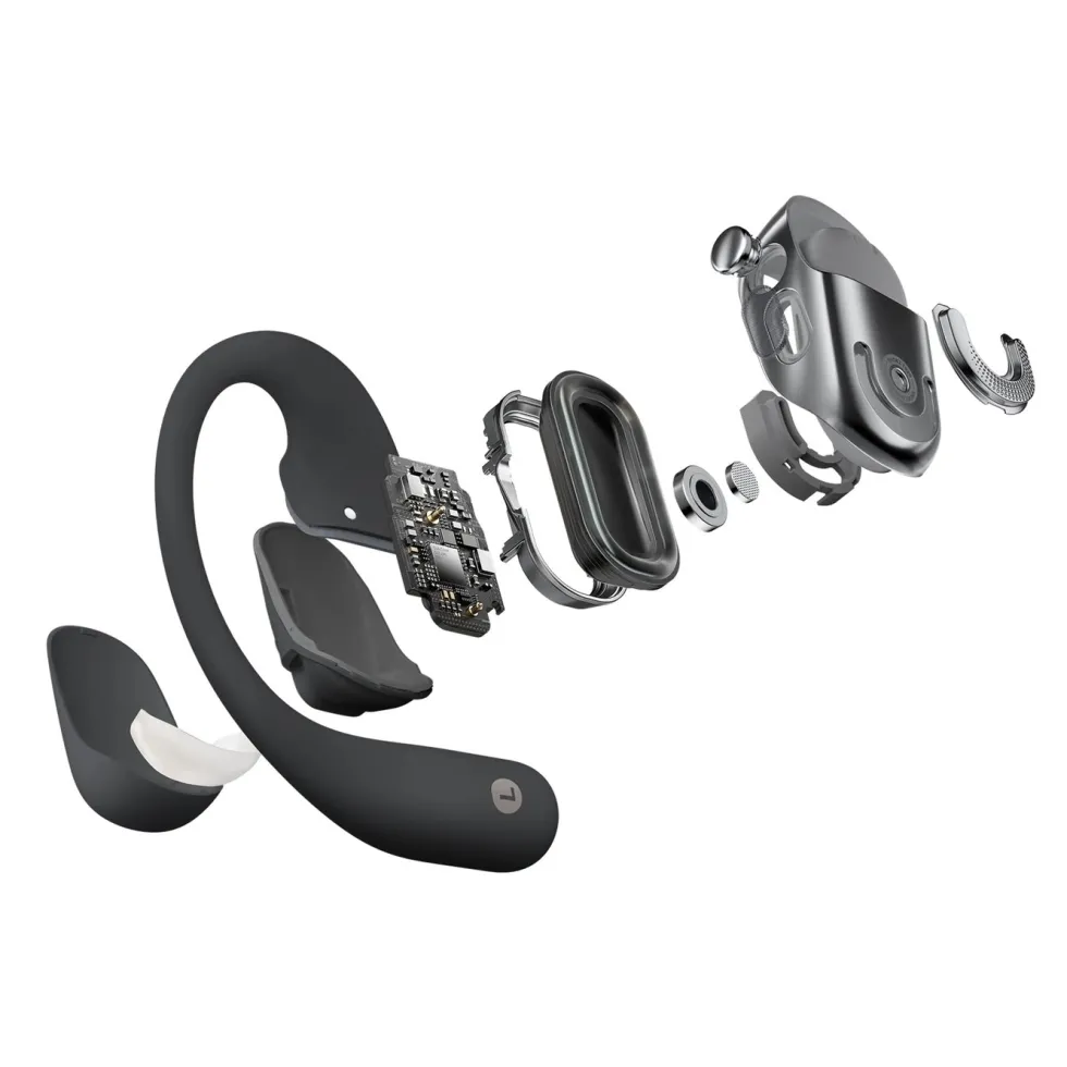 Shokz OpenFit 2+ open-ear-hörlurar Svart