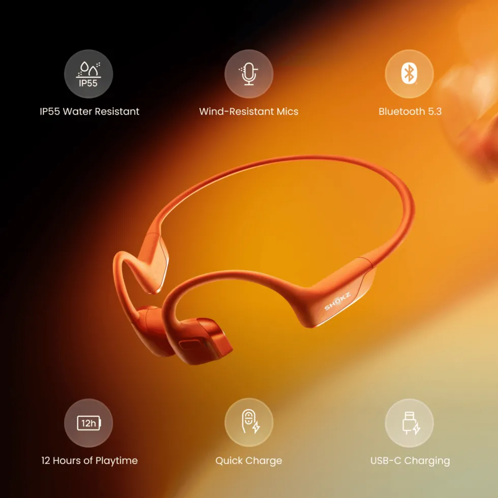 Shokz OpenRun Pro 2 Mini Trådlösa hörlurar Orange