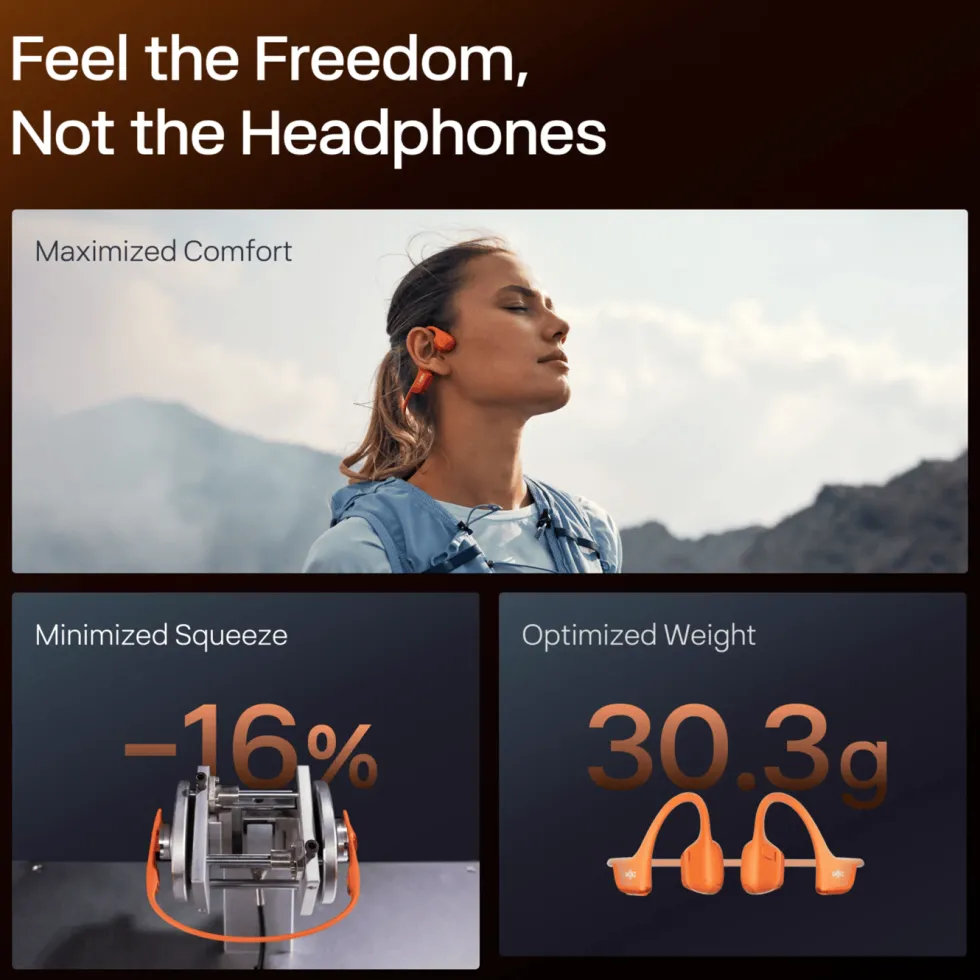 Shokz OpenRun Pro 2 Mini Trådlösa hörlurar Orange