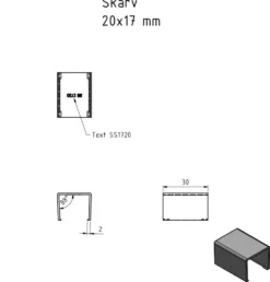 Skarv för kabelkanal 20x17 mm