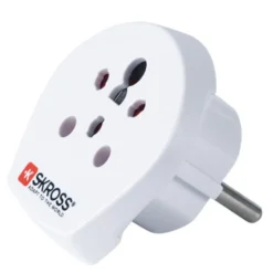 Skross Jordad reseadapter Indien, Israel och Danmark till Europa