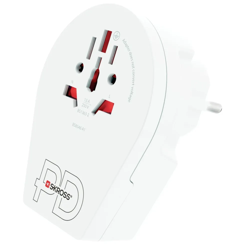 Skross Jordad reseadapter PD Universal till Sverige