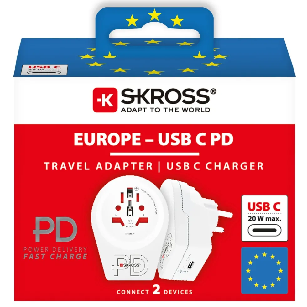 Skross Jordad reseadapter PD Universal till Sverige