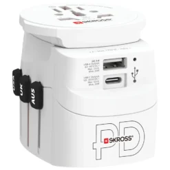 Skross Jordad reseadapter Universal med USB-uttag