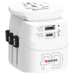 Skross Jordad reseadapter Universal med USB-uttag