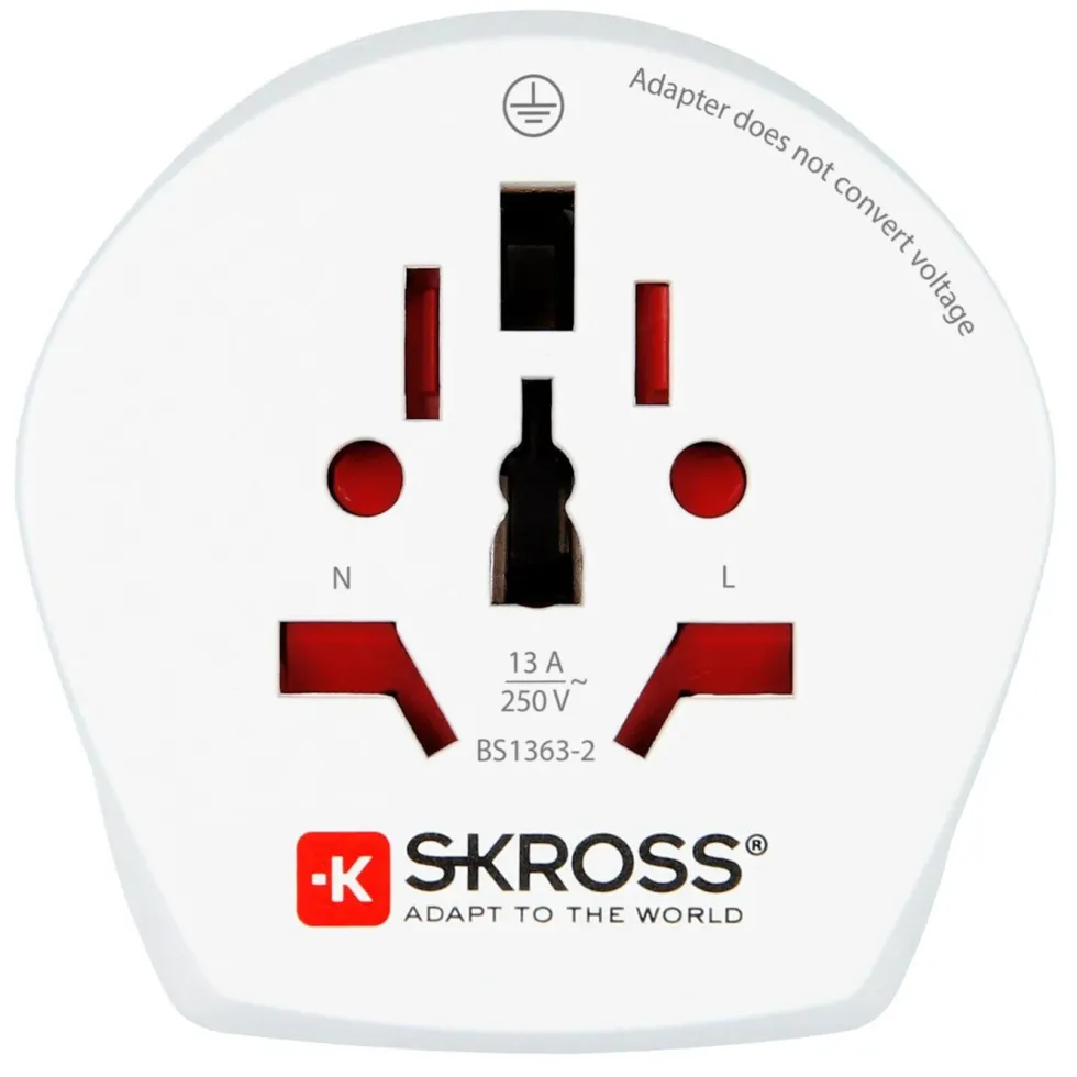 Skross Jordad reseadapter Universal till Australien, Kina och Europa