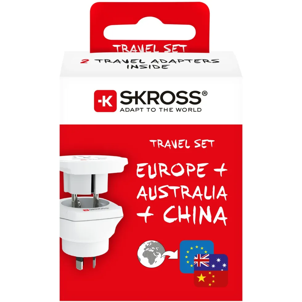 Skross Jordad reseadapter Universal till Australien, Kina och Europa