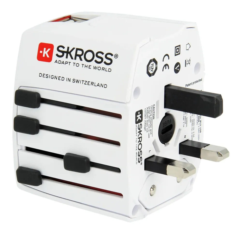 Skross Ojordad reseadapter Universal med USB