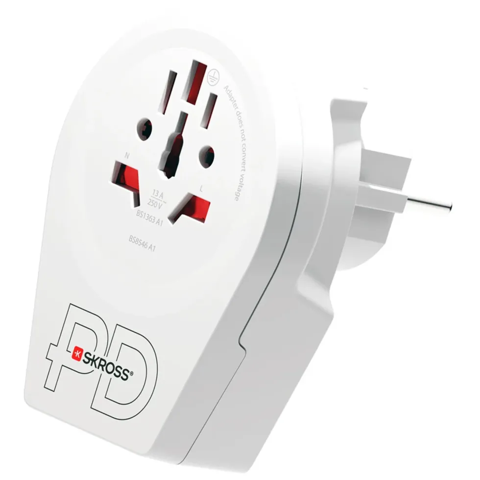 Skross Reseadapter Universal till Europa USB AC PD 20W