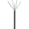 Solid UTP-utomhuskabel Cat.6 Svart 100 m
