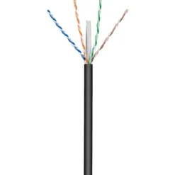 Solid UTP-utomhuskabel Cat.6 Svart 100 m