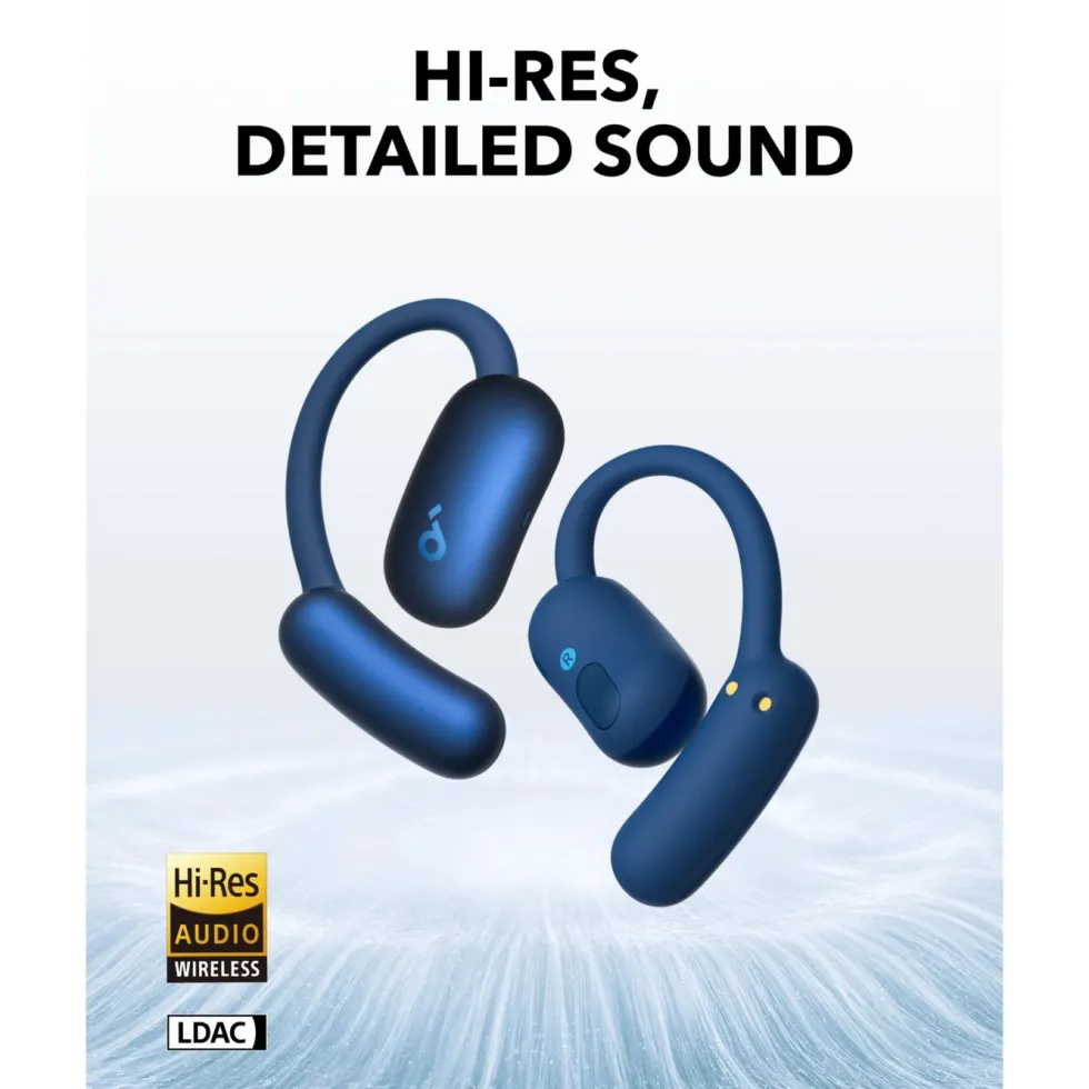 Soundcore AeroFit 2 Open-Ear hörlurar Mörkblå