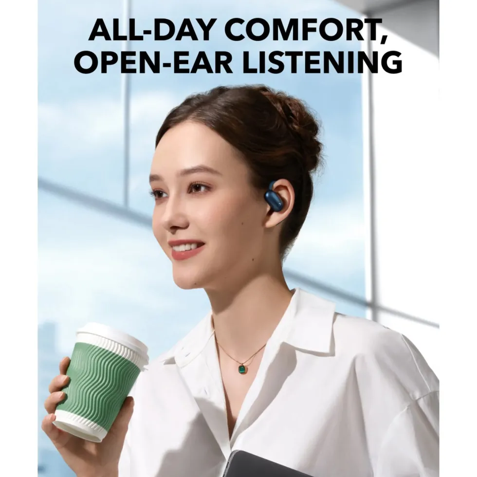 Soundcore AeroFit 2 Open-Ear hörlurar Mörkblå