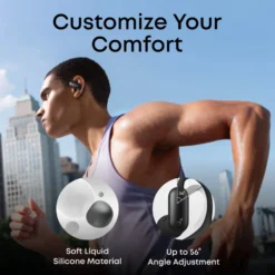 Soundcore AeroFit 2 Pro open ear-hörlurar med brusreducering Svart
