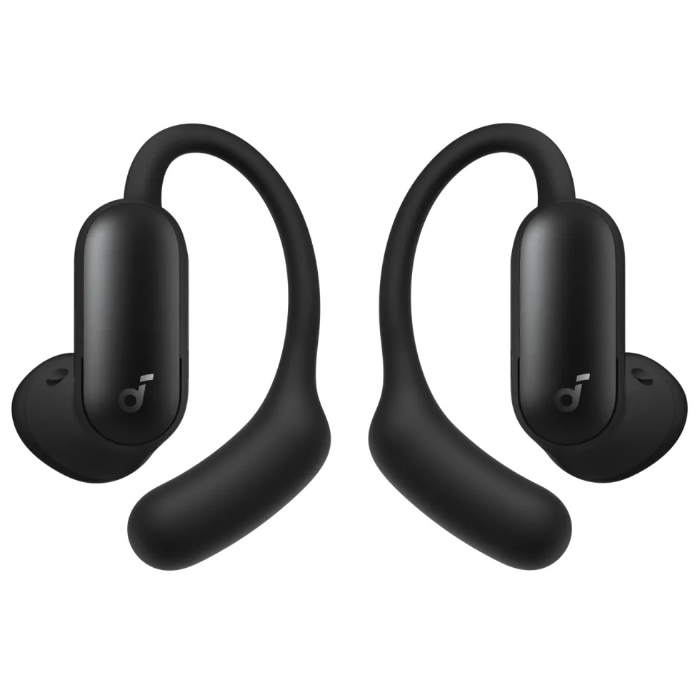 Soundcore AeroFit 2 Pro open ear-hörlurar med brusreducering Svart