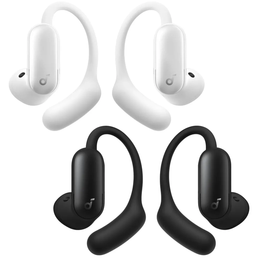 Soundcore AeroFit 2 Pro open ear-hörlurar med brusreducering Svart