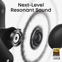 Soundcore AeroFit 2 Pro open ear-hörlurar med brusreducering Svart