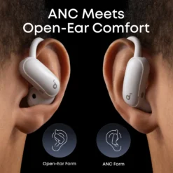 Soundcore AeroFit 2 Pro open ear-hörlurar med brusreducering Vit