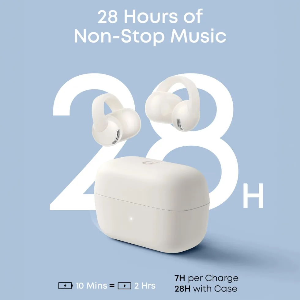 Soundcore C50i trådlösa open ear-hörlurar Vit