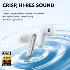 Soundcore Liberty 4 NC trådlösa hörlurar med brusreducering Clear White