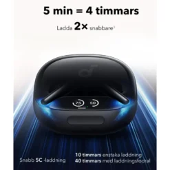 Soundcore Liberty 4 Pro trådlösa hörlurar med brusreducering Black