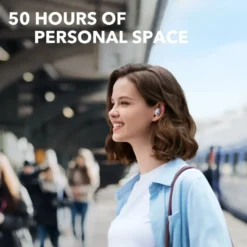 Soundcore Space A40 trådlösa hörlurar med brusreducering Vit