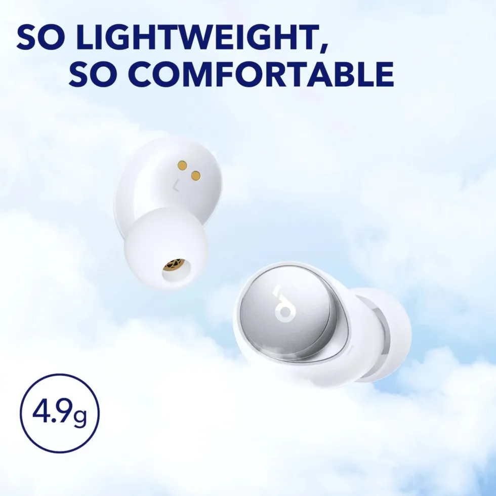 Soundcore Space A40 trådlösa hörlurar med brusreducering Vit