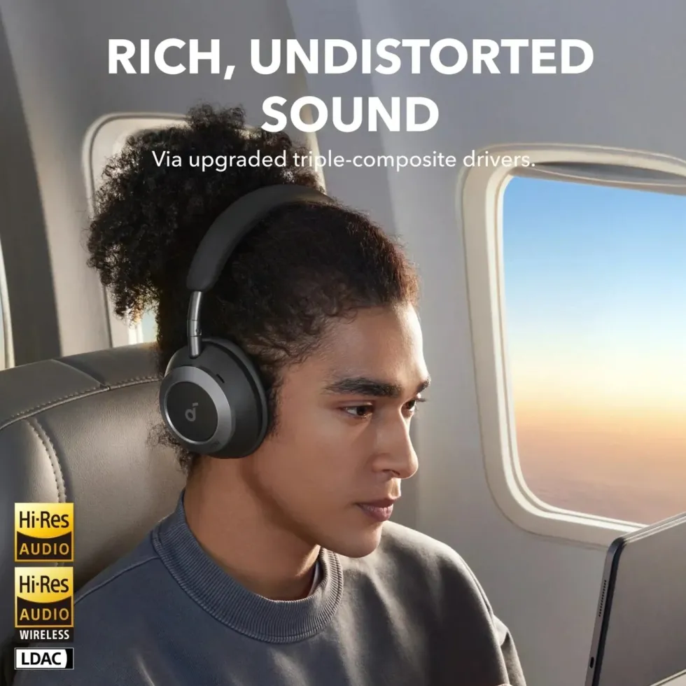 Soundcore Space One Pro trådlösa ANC-hörlurar Jet Black