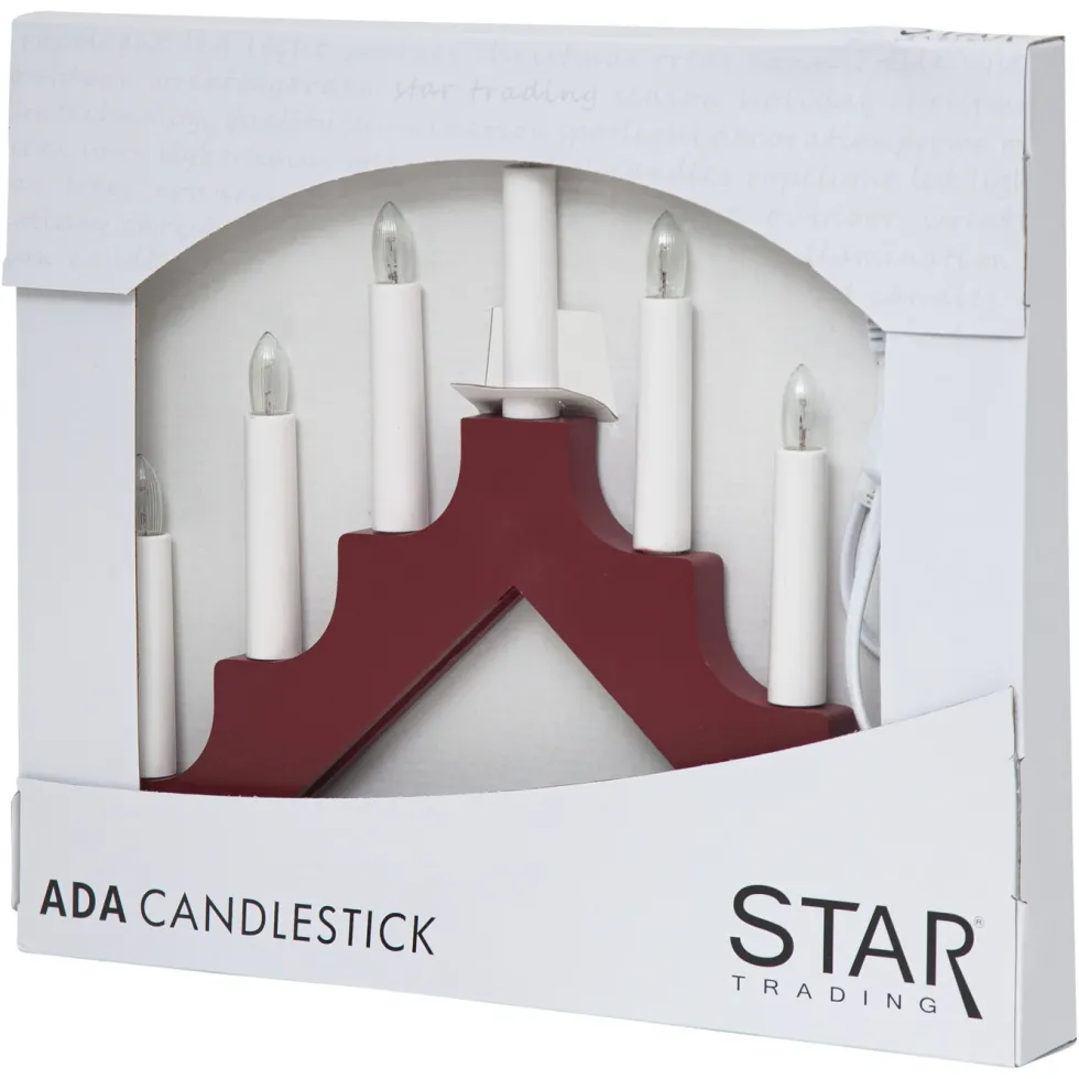 Star Trading Adventsljusstake 7-Armad Röd