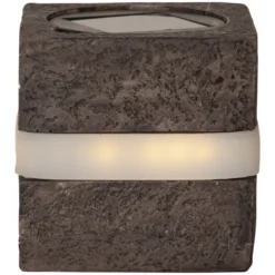 Star Trading Stonecube Trädgårdsbelysning med solceller 2-pack