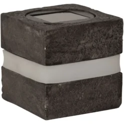Star Trading Stonecube Trädgårdsbelysning med solceller 2-pack