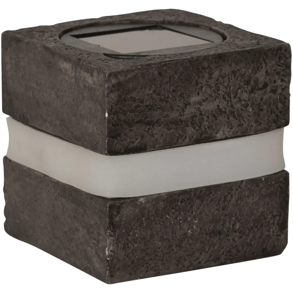 Star Trading Stonecube Trädgårdsbelysning med solceller 2-pack
