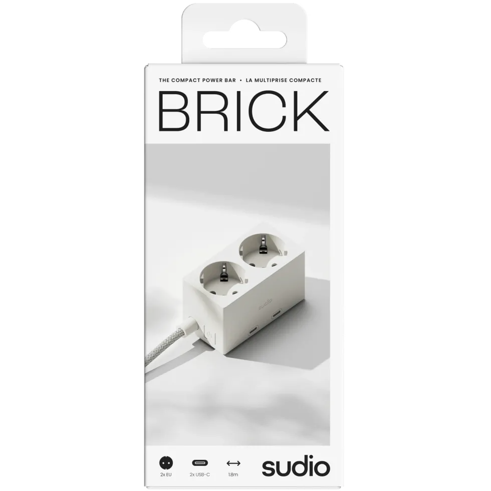 Sudio Brick grenuttag med GaN-laddning 30 W Vit