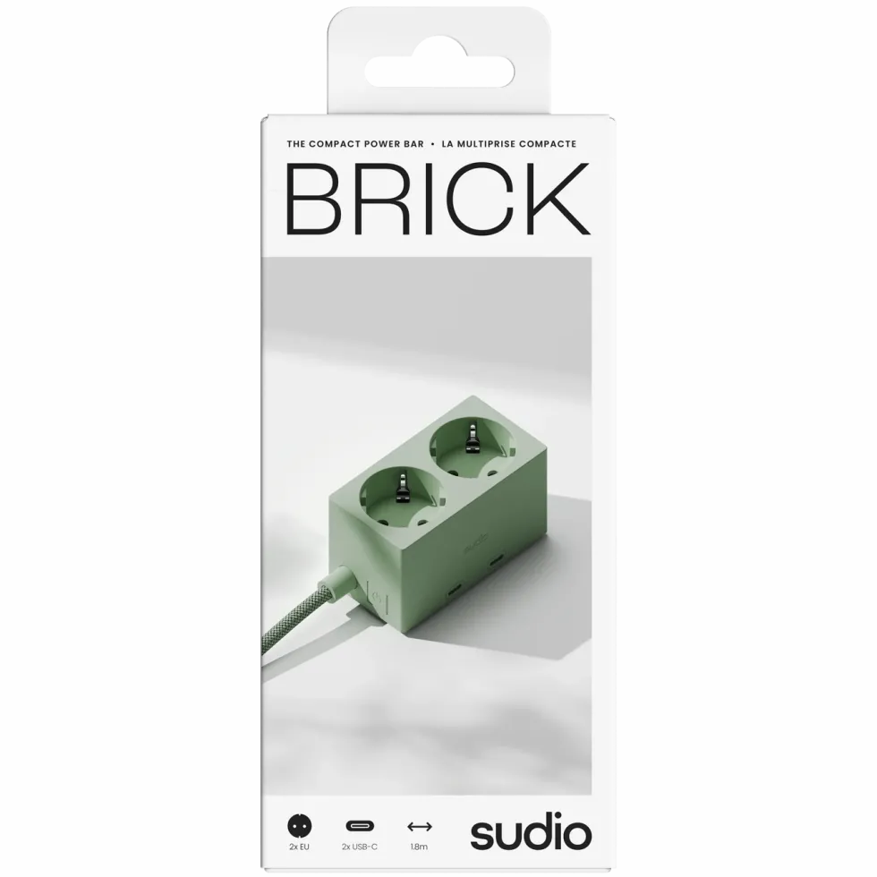 Sudio Brick grenuttag med GaN-laddning 30 W Grön