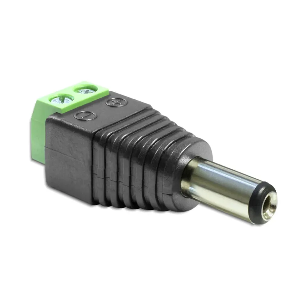 Terminalblock med DC-kontakt 5,5x2,5 mm