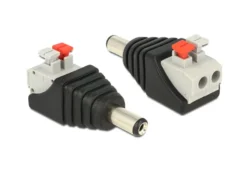 Terminalblock med DC-kontakt 5,5x2,1 mm