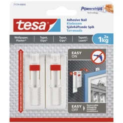 Tesa Justerbar häftspik för tapet och gips 1 kg 2-pack