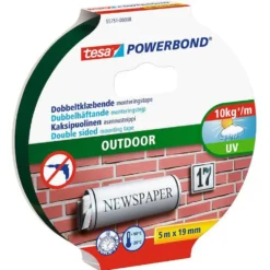 Tesa Outdoor Dubbelhäftande monteringstejp för utomhusbruk 5 m