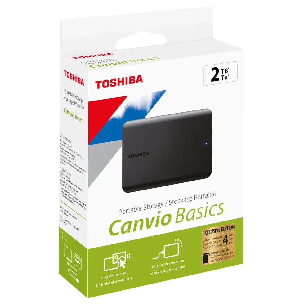 Toshiba Canvio Basics Exclusive Edition extern hårddisk 2 TB