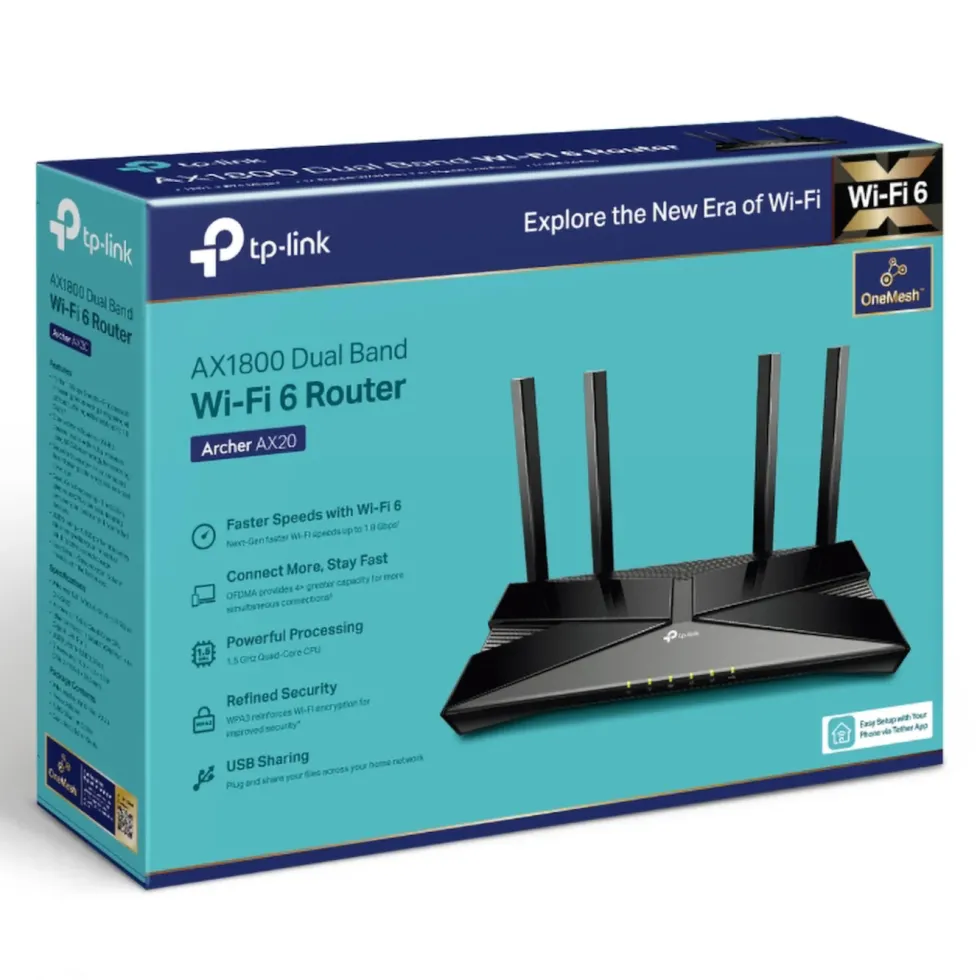 TP-Link Archer AX20 Trådlös router AX1800