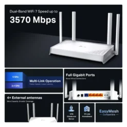TP-Link Archer BE220W – BE3600 Dual-Band Wi-Fi 7 Router