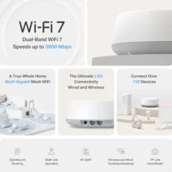 TP-Link Deco BE25 Mesh-system med Wifi 7 BE3600 3-pack
