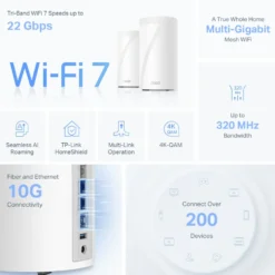TP-Link Deco BE85 Mesh-system med Wifi 7 BE19000 2-pack