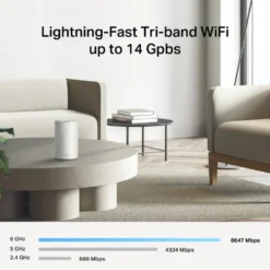 TP-Link Deco BE68 wifi 7-meshsystem BE14000 med 10G-port 1-pack