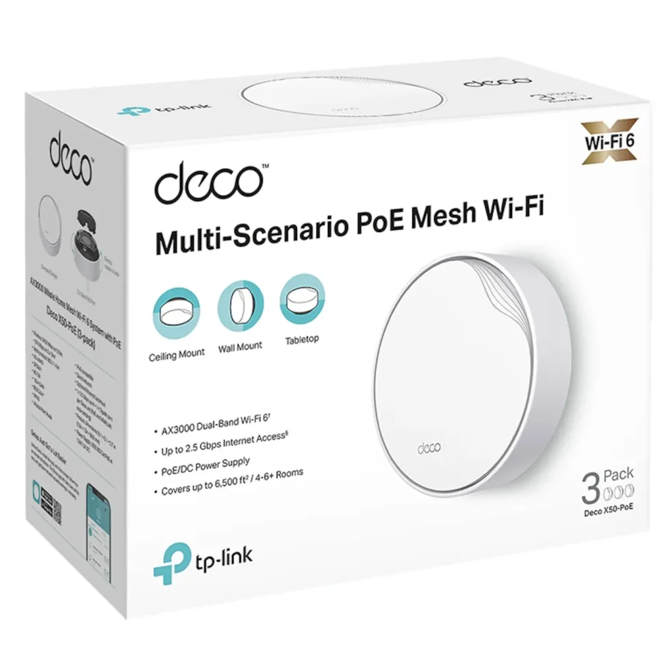 TP-Link Deco X50-PoE AX3000 3-pack
