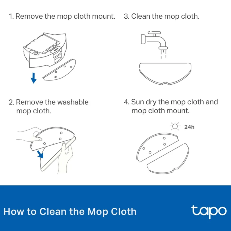 TP-Link Moppduk till Tapo robotdammsugare (5-pack)