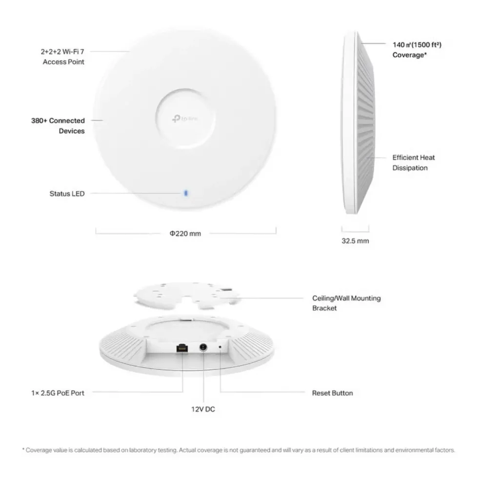TP-Link Omada EAP772 Wifi 7 Roaming-accesspunkt BE9700