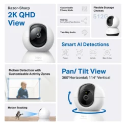 TP-Link Tapo C220 Pan/Tilt AI Övervakningskamera
