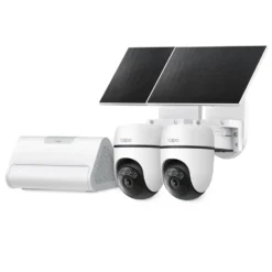 TP-Link Tapo HB112 solcellsdriven övervakningskamera 2K pan/tilt 2-pack Vit